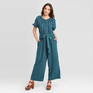 NWT Universal Thread Striped Short Sleeve Jumpsuit